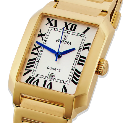 Festina Damen on The Square F20680/1 goldenes Edelstahlarmband