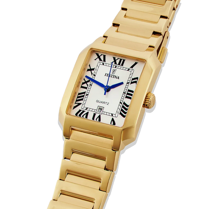 Festina Damen on The Square F20680/1 goldenes Edelstahlarmband