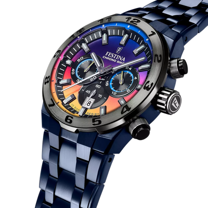 Luxus Herrenuhr Festina Edelstahl blau hochwertig Juwelier Schroll Tirol