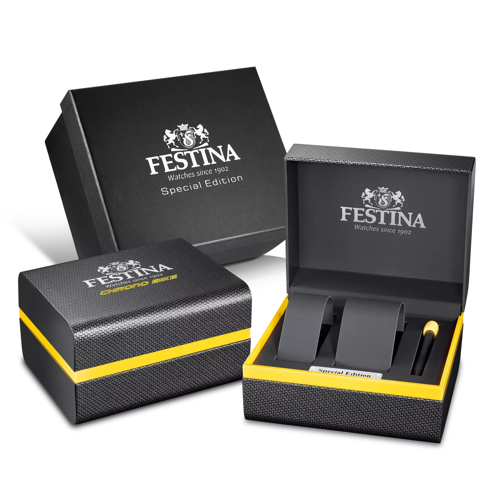 Verpackung Exklusive Festina Herrenuhr Edelstahl schwarz Quarzwerk Juwelier Schroll Tirol