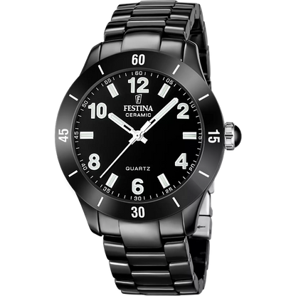 Exklusive Festina Damen Uhr Keramik schwarz Quarzwerk Juwelier Schroll Tirol