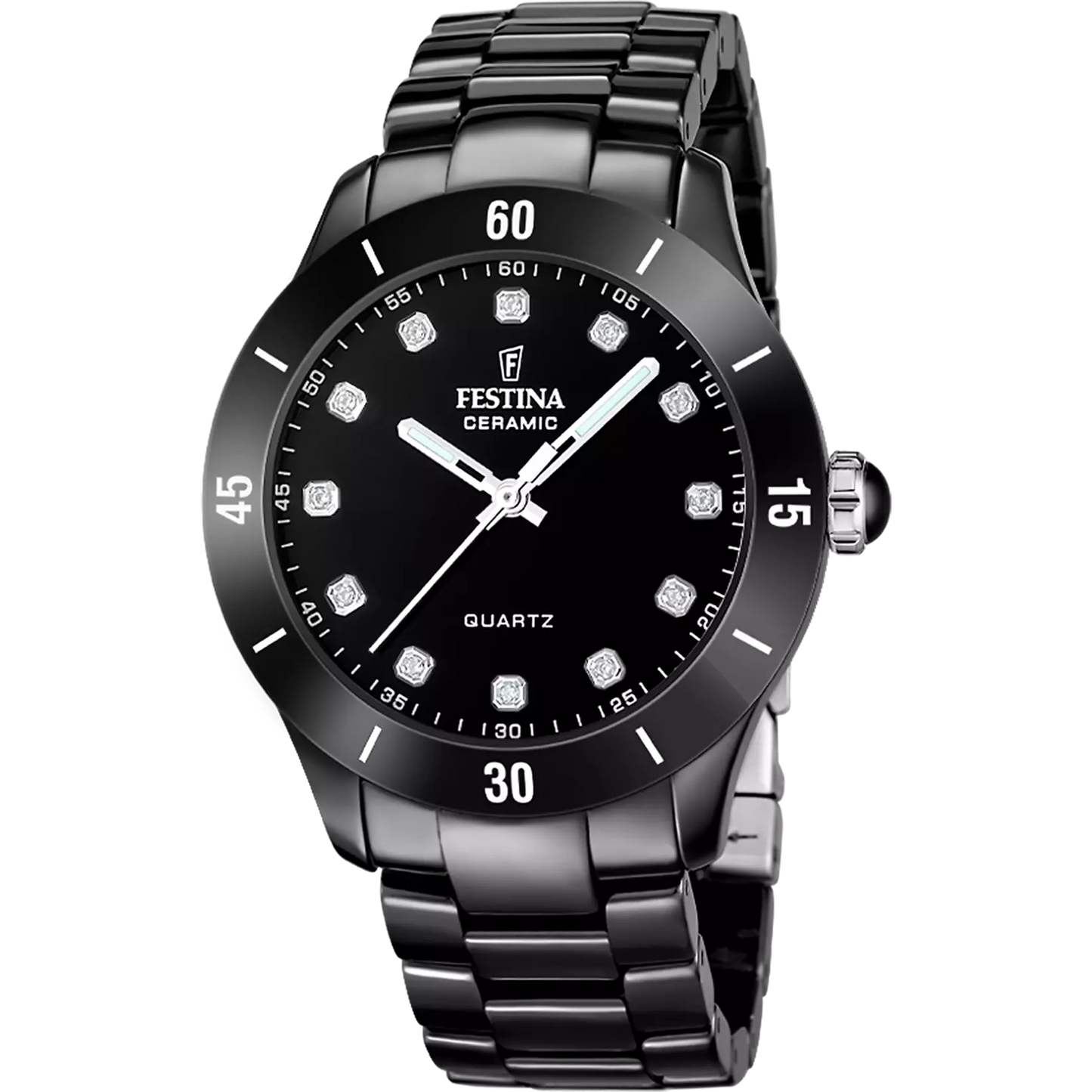 Exklusive Festina Damen Uhr Keramik schwarz Quarzwerk Juwelier Schroll Tirol
