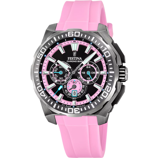 Sportliche Festina Chrono Bike Herrenuhr schwarz Silikonband Tirol