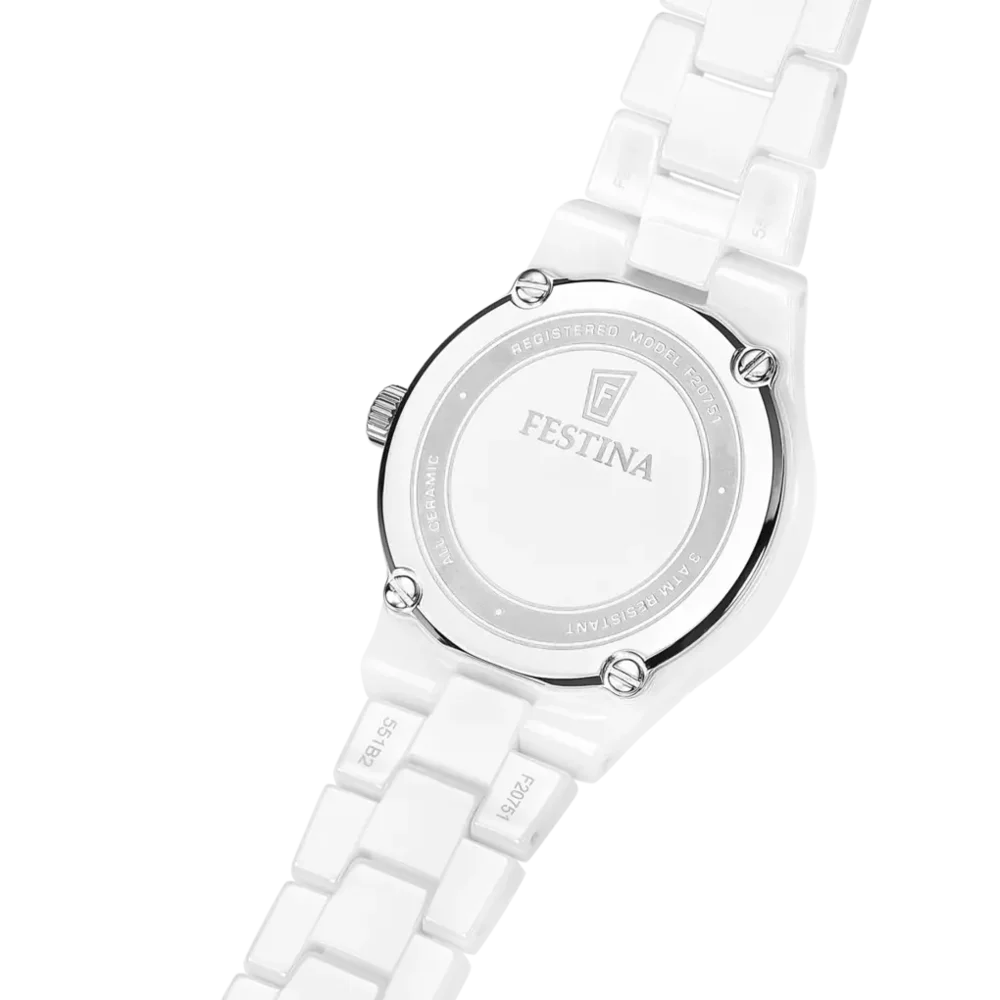 Runde Festina Damenuhr F20751 aus Keramik
