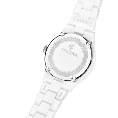 Runde Festina Damenuhr F20751 aus Keramik