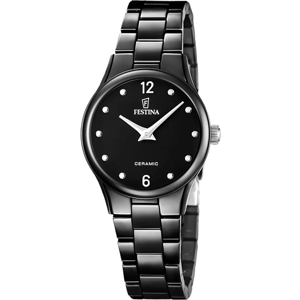 Schwarze Festina Uhr F20751 mit Mineralglas