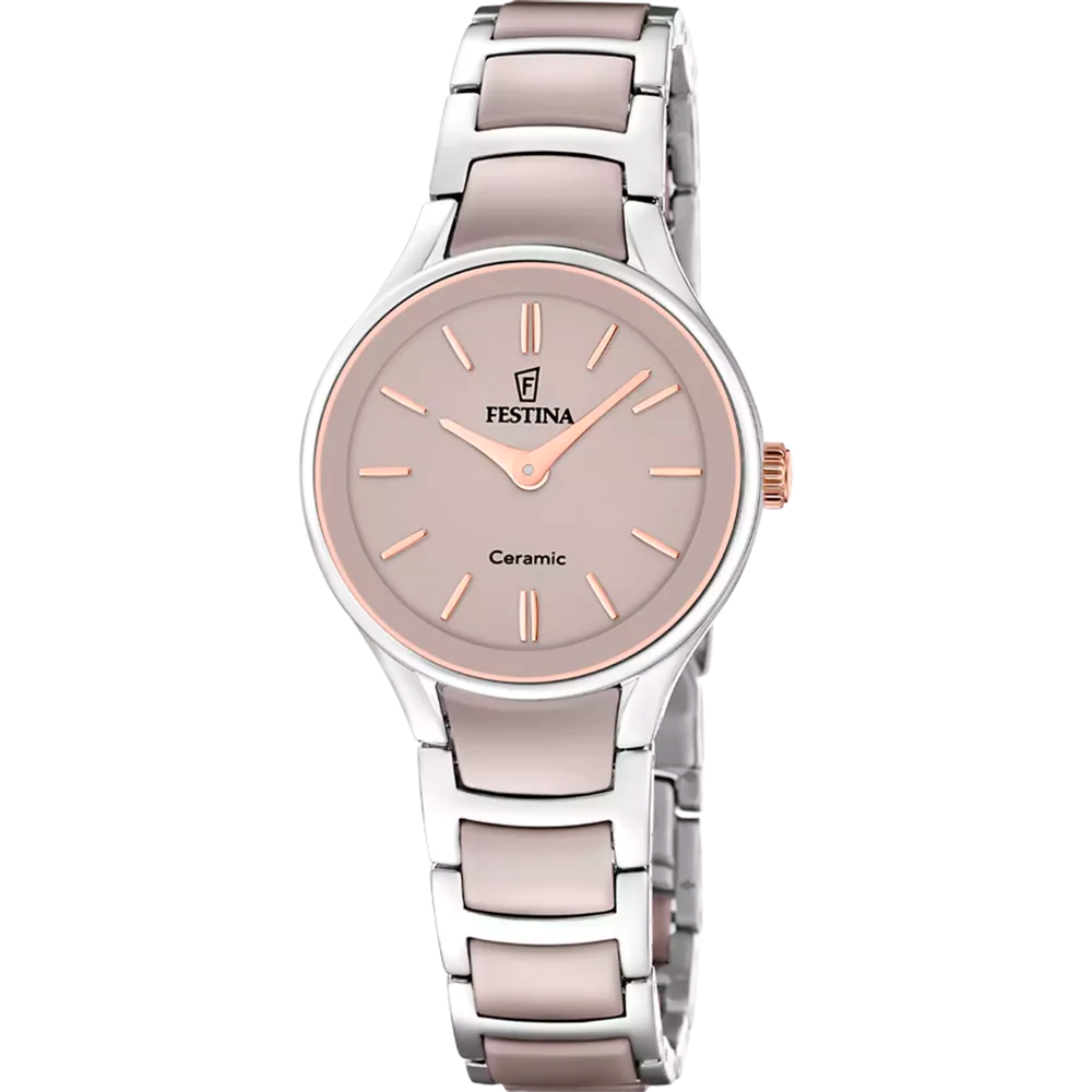 Festina F20752/2 Damenuhr mit braunem Edelstahlarmband