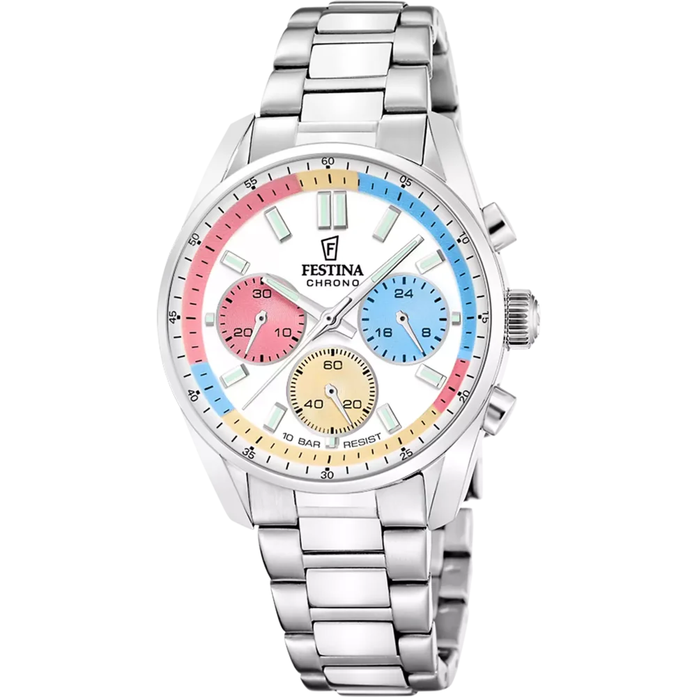 Festina Unisex Boyfriend Chronograph F20753/6 aus Edelstahl
