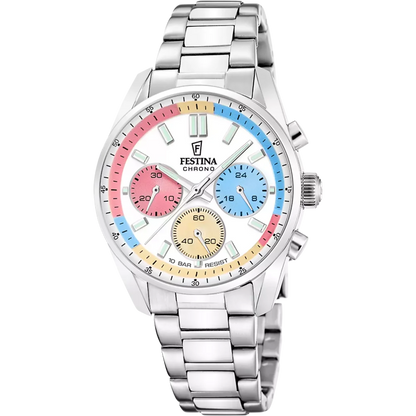 Festina Unisex Boyfriend Chronograph F20753/6 aus Edelstahl