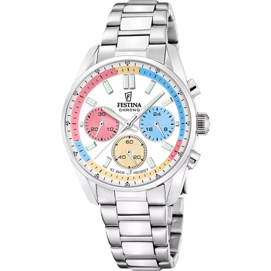 Festina Unisex Boyfriend Chronograph F20753/6 aus Edelstahl
