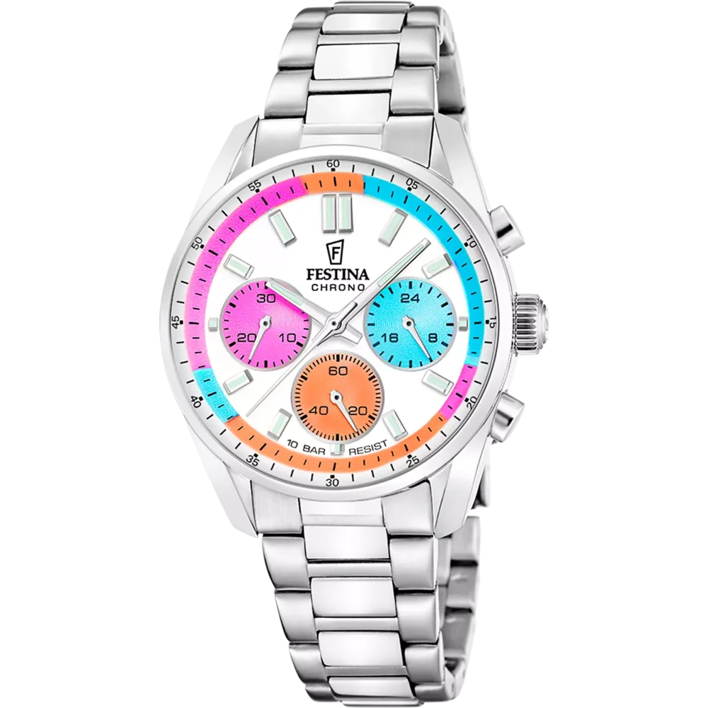 Festina F20753/7 Unisex Chronograph Aus Edelstahl