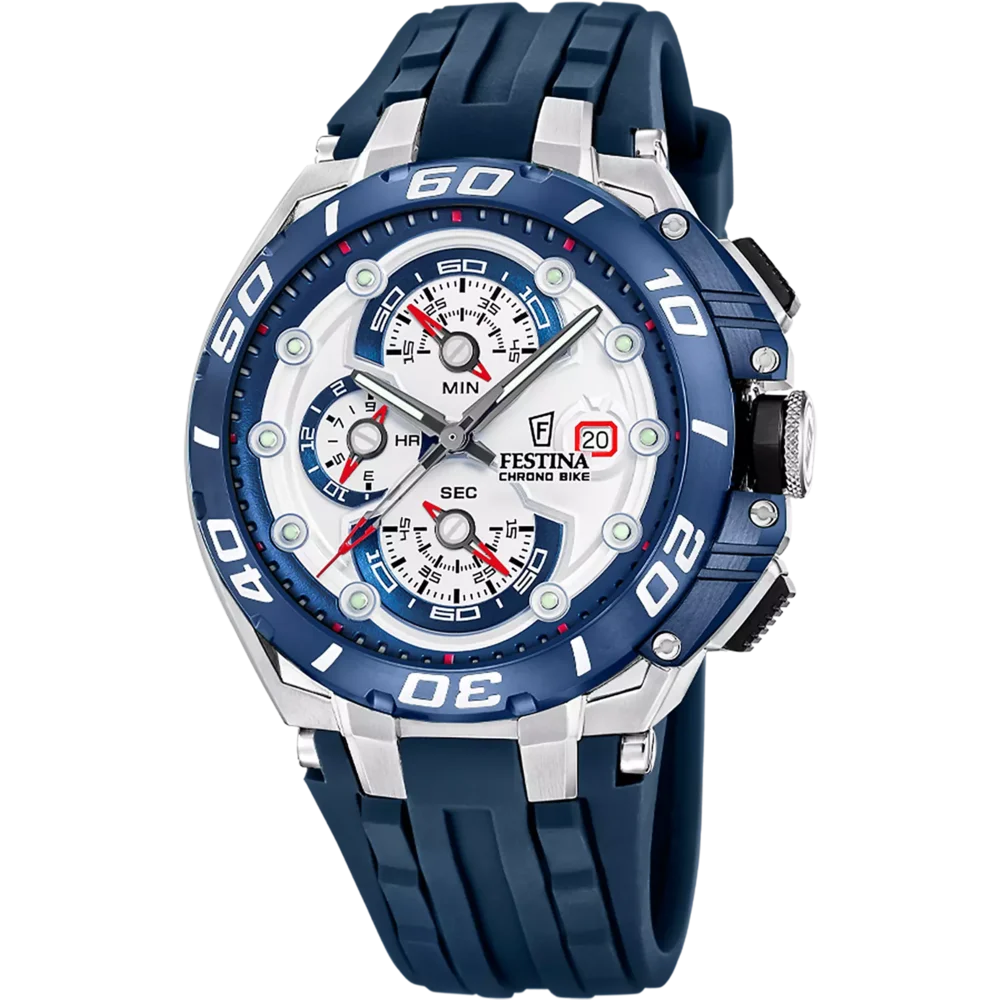 Festina Chrono Bike F20755/1 Herrenuhr mit weißem Zifferblatt