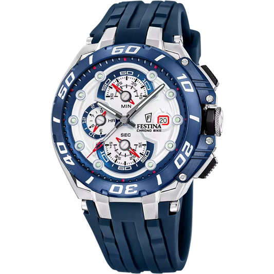 Festina Chrono Bike F20755/1 Herrenuhr mit weißem Zifferblatt
