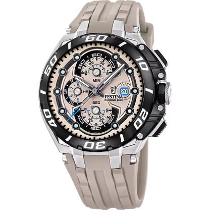 Festina Chrono Bike mit 20 BAR Wasserdichtigkeit und verschraubter Krone