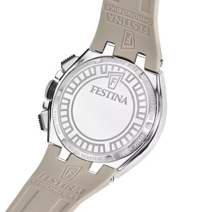 Festina F20755/2 mit braunem Silikonarmband und Chronograph