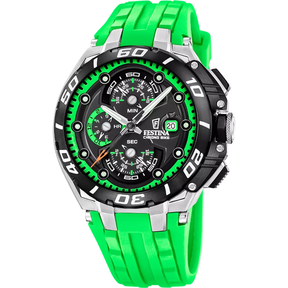 Festina Chrono Bike 2026 F20755/6 mit schwarzem Zifferblatt bei Uhrenwerkstatt Schroll in Kitzbühel