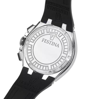 Festina F20755/8 mit rundem Edelstahlgehäuse und verschraubter Krone