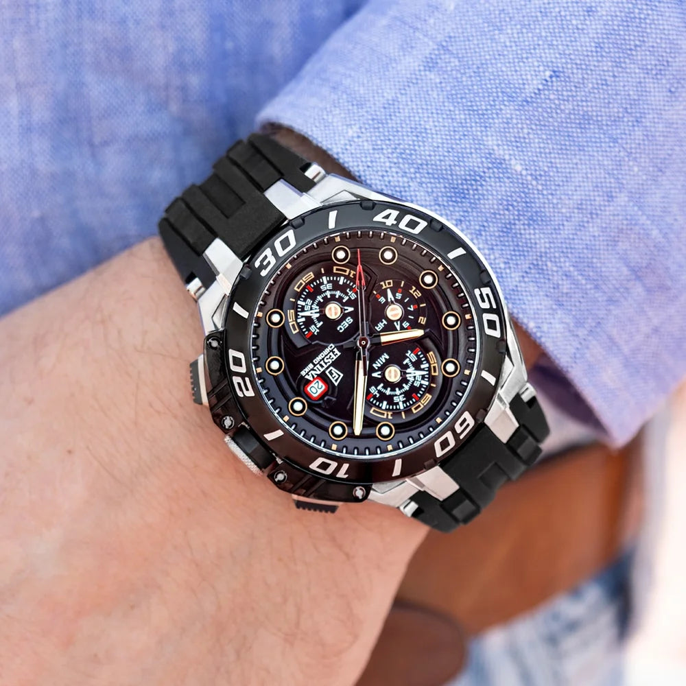 Festina Chrono Bike F20755/8 mit schwarzem Silikonarmband