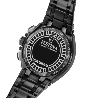 Festina Chrono Bike Herrenuhr mit schwarzem Edelstahlarmband