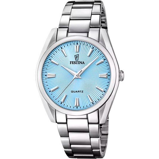 Festina Damen Uhr F20622/P Edelstahl Armband blau
