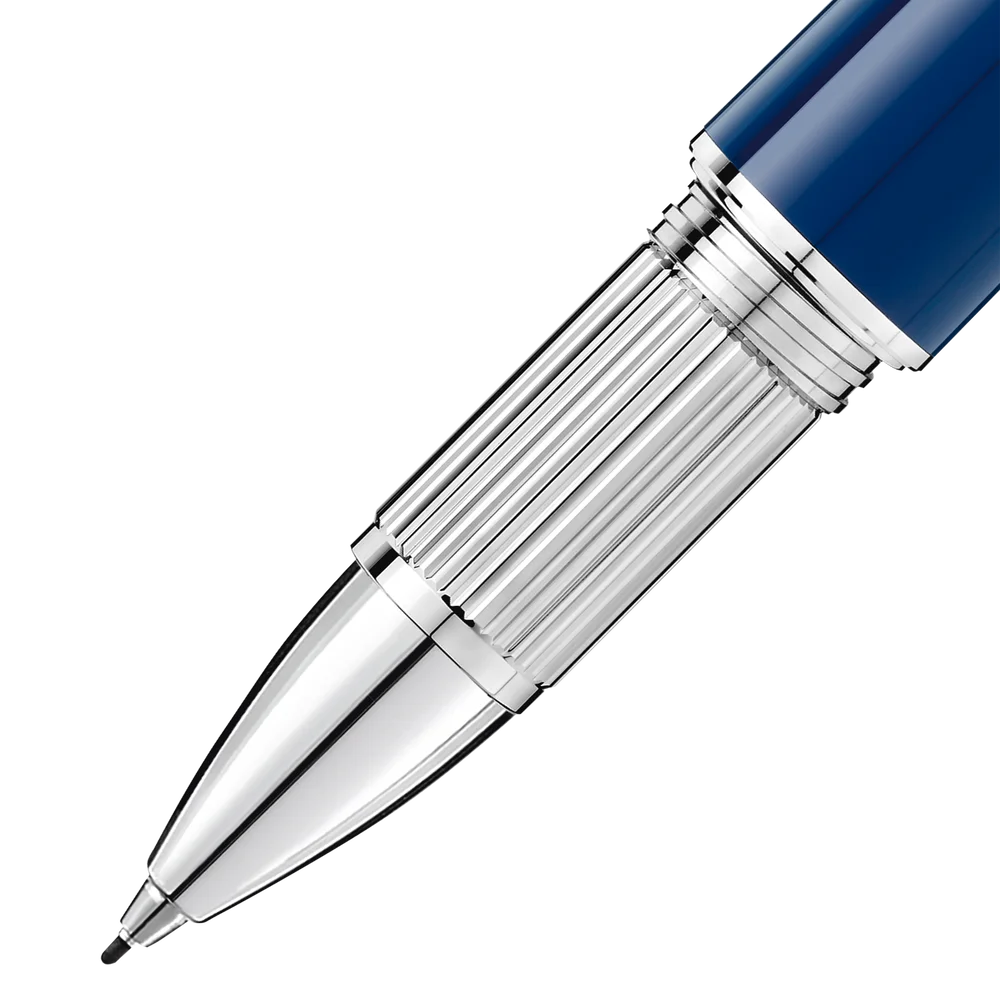 Detailfoto Montblanc StarWalker Blue Planet Doué Fineliner mit platinbeschichtetem Clip und blauem Edelharz für anspruchsvolle Kundschaft