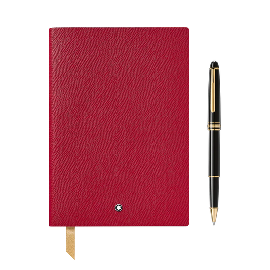 Montblanc Gift Set with Meisterstück Classique Gold-Coated Rollerball & Notebook #146 Red aus der Montblanc Boutique Kitzbühel