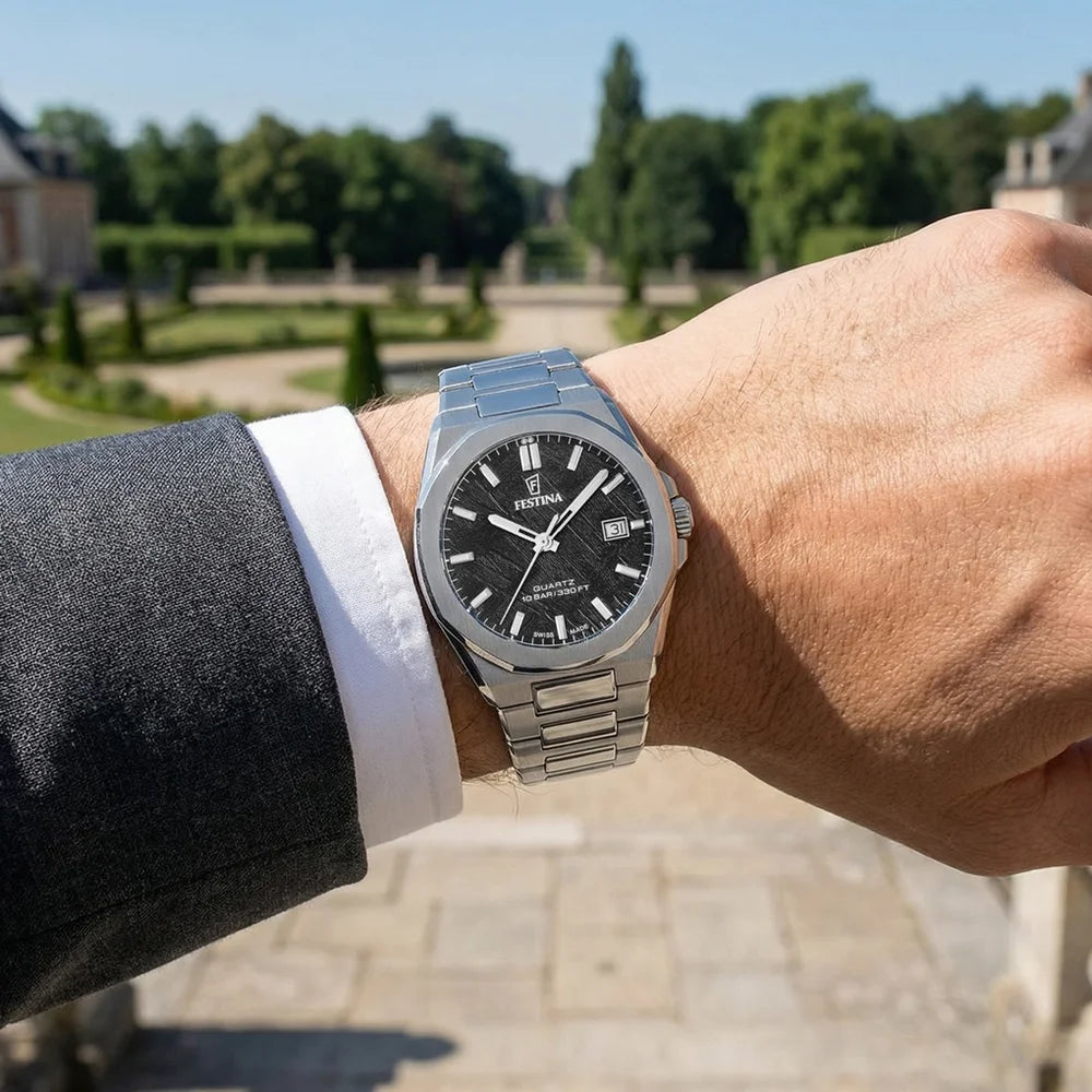 Festina Herrenuhr F20100/5 aus Edelstahl mit Saphirglas bei Uhrenwerkstatt Schroll in Kitzbühel