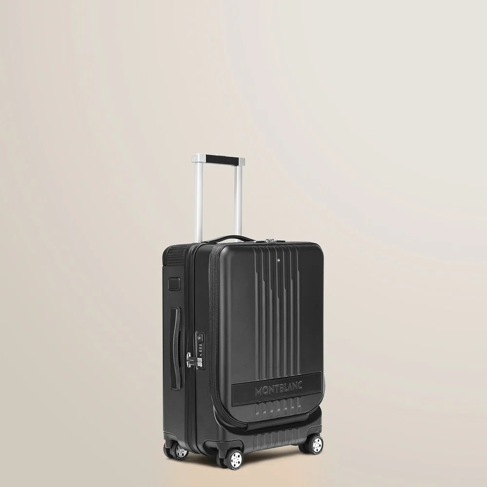 Schwarzer Montblanc #MY4810 Kabinenkoffer mit praktischer Vordertasche