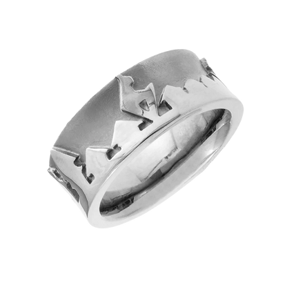 Kitzspirit® KB Ring – 925er-Sterling-Silber – Gams und Stadt Kitzbühel Design