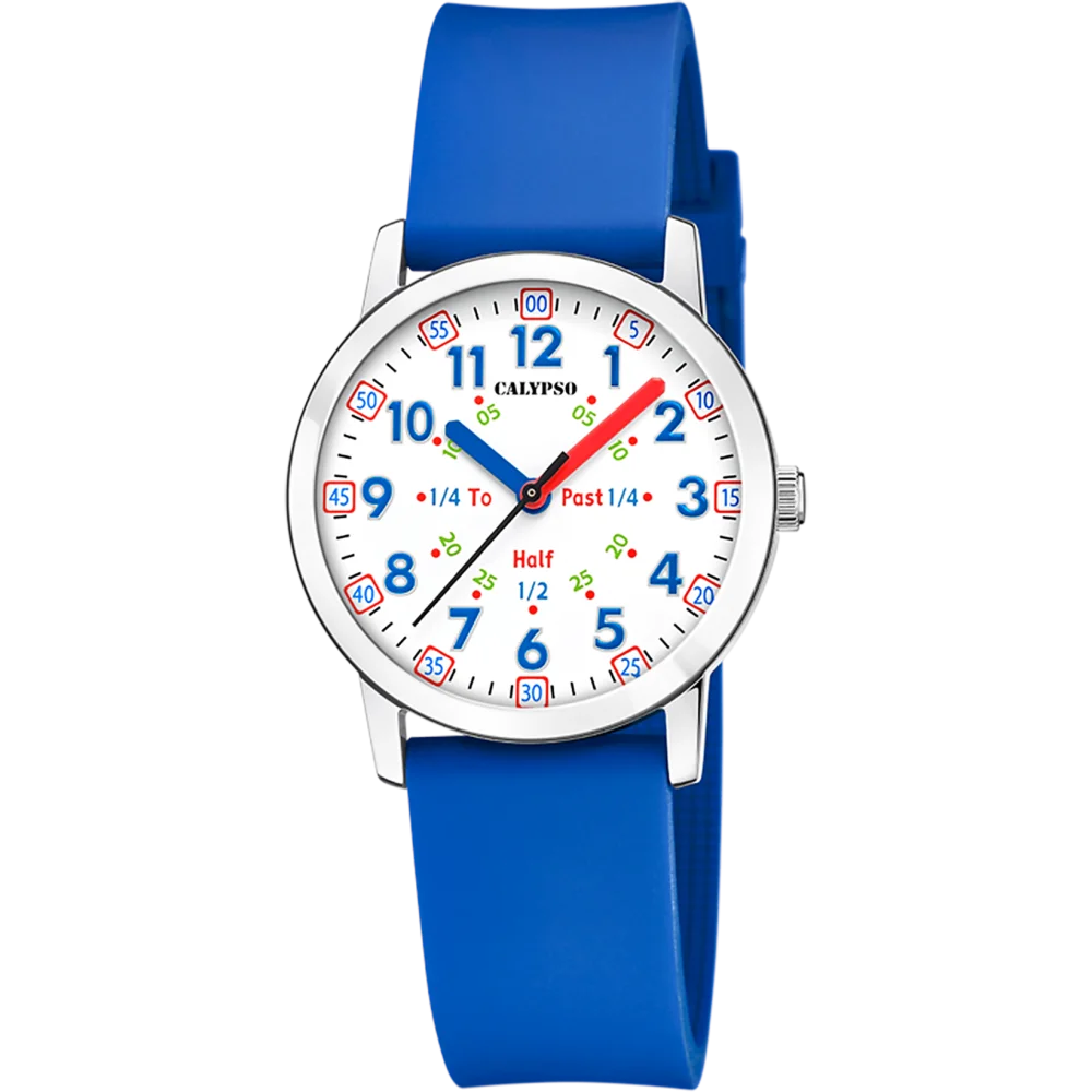 Calypso My First Watch Kinderuhr mit Quarzwerk, Kautschukarmband und 50 Meter Wasserdichtigkeit