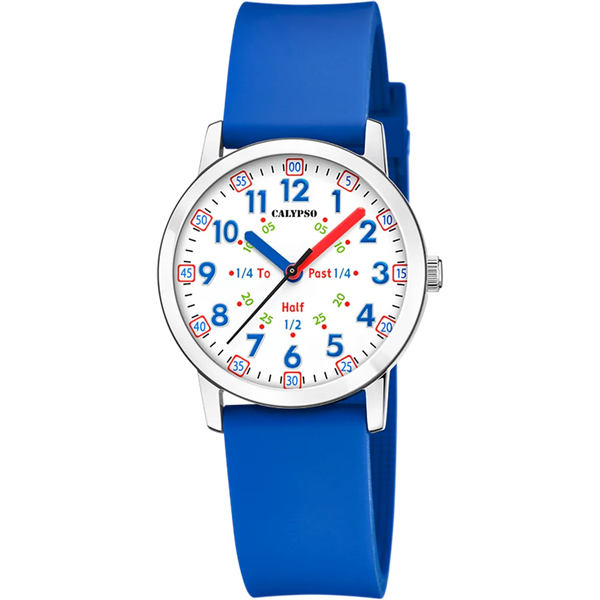 Calypso My First Watch Kinderuhr mit Quarzwerk, Kautschukarmband und 50 Meter Wasserdichtigkeit
