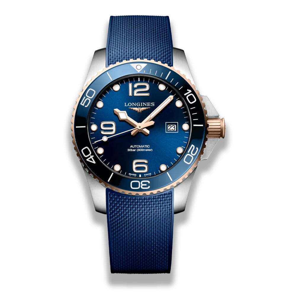 Longines HydroConquest Kollektion Kautschukband blau