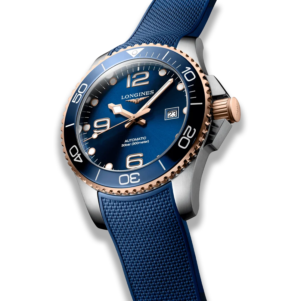 Longines HydroConquest Kollektion Kautschukband blau