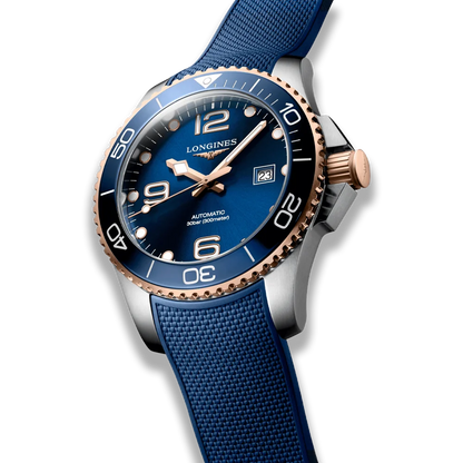 Longines HydroConquest Kollektion Kautschukband blau