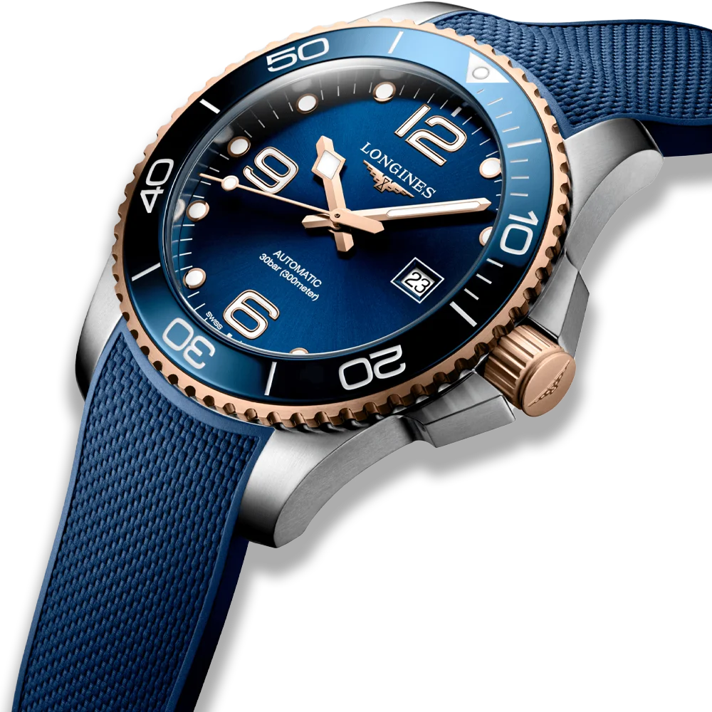Longines HydroConquest Kollektion Kautschukband blau