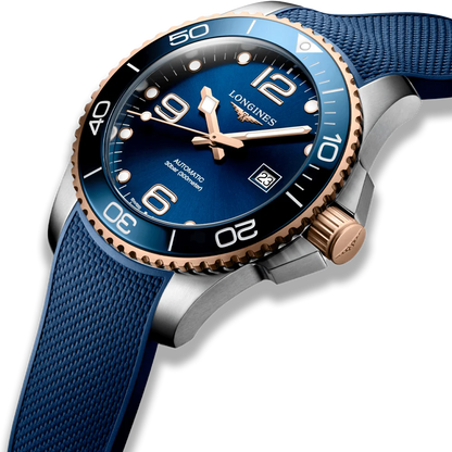 Longines HydroConquest Kollektion Kautschukband blau