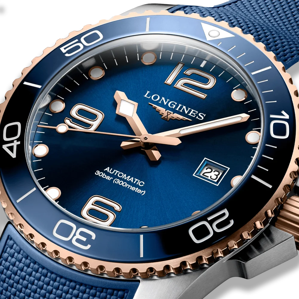 Longines HydroConquest Kollektion Kautschukband blau