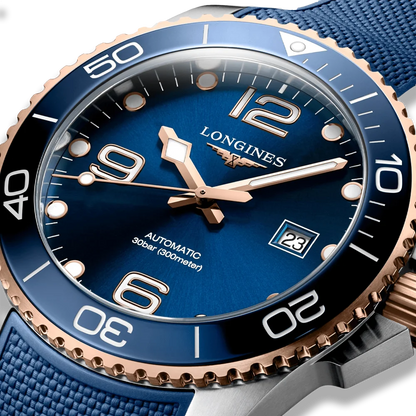 Longines HydroConquest Kollektion Kautschukband blau