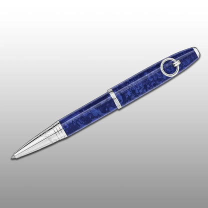 Eleganter Montblanc Kugelschreiber mit Platin Elementen und ringförmigem Clip