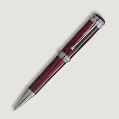 Roter Montblanc Luxus Kugelschreiber aus Edelharz mit Ruthenium Clip