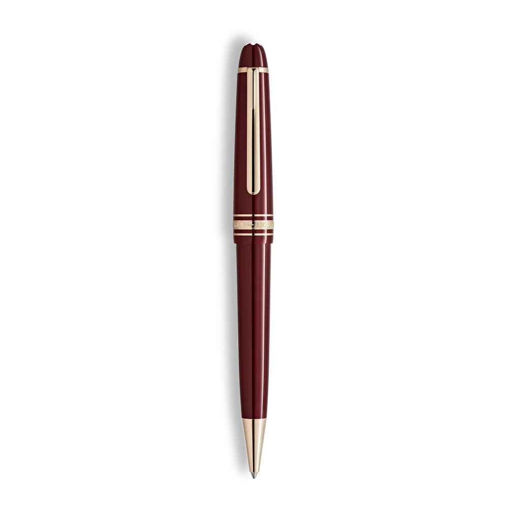 Hochwertiger Montblanc Burgundy Red Midsize Kugelschreiber mit weißem Emblem