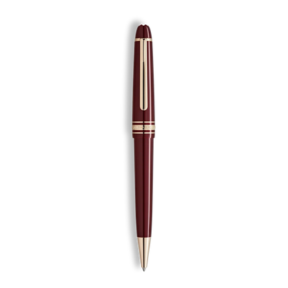 Hochwertiger Montblanc Burgundy Red Midsize Kugelschreiber mit weißem Emblem