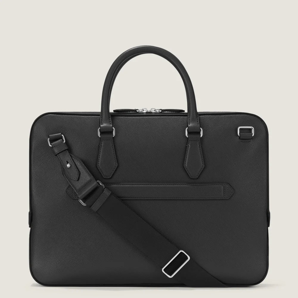 Exklusive Montblanc Dokumententasche Leder Schwarz Boutique Tirol 