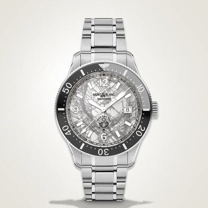 Montblanc Iced Sea Automatic Date mit grauem Gletscher-Zifferblatt, erhältlich in Kitzbühel 