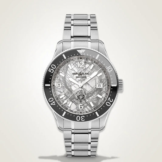 Montblanc Iced Sea Automatic Date mit grauem Gletscher-Zifferblatt, erhältlich in Kitzbühel 