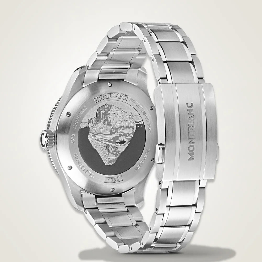 Montblanc Iced Sea Automatic Date mit Leuchtmarkierungen und gratté-boisé-Technik 