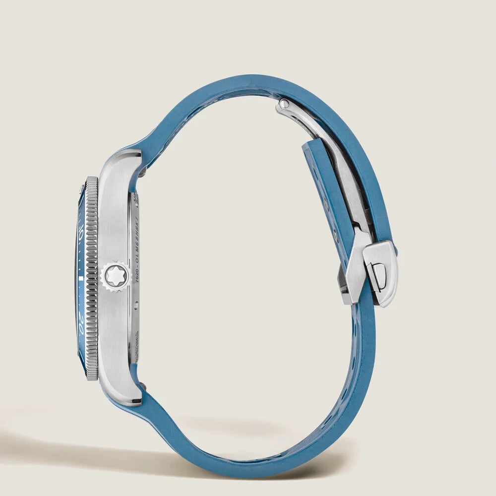 Detailaufnahme Sfumato-Gletscher-Zifferblatt Montblanc Iced Sea 0 Oxygen 