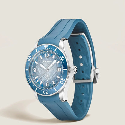 Austauschbares Kautschukarmband Montblanc Iced Sea 0 Oxygen Taucheruhr 