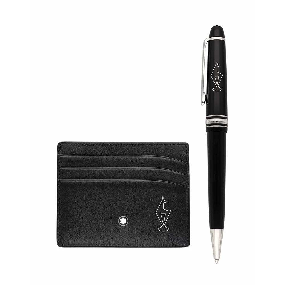 Montblanc Geschenkset aus Meisterstück Kitzbühel Platinum Line Midsize Kugelschreiber und Etui 6 cc