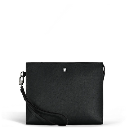 Elegante Montblanc® Sartorial Pochette aus Saffianleder in Schwarz